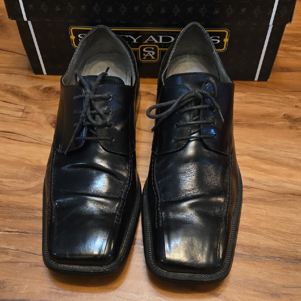 Stacy Adams Black Leather Oxfords